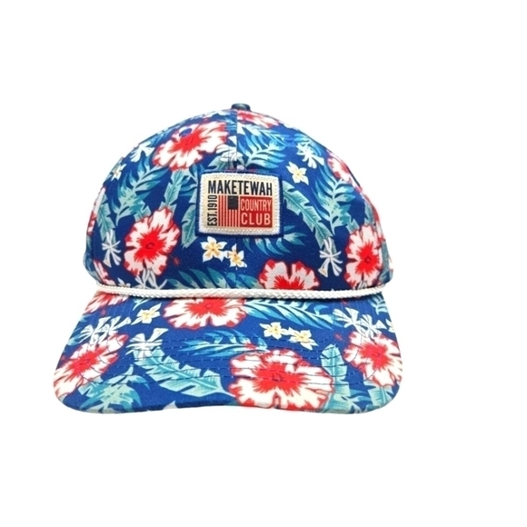 Maketewah Country Club Colorful Tropical Floral Snspback Hat Cap - Picture 1 of 3